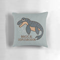 Colorful and whimsical pillow featuring the magical liopleurodon from the popular Charlie the Unicorn YouTube series.