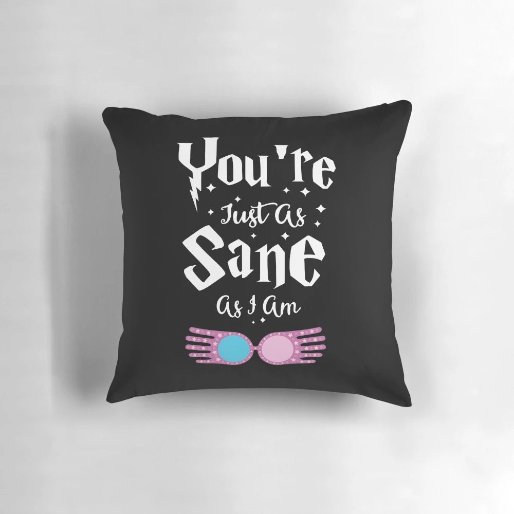 Whimsical Pillow with Luna Lovegood Inspired Wizard Glasses Design