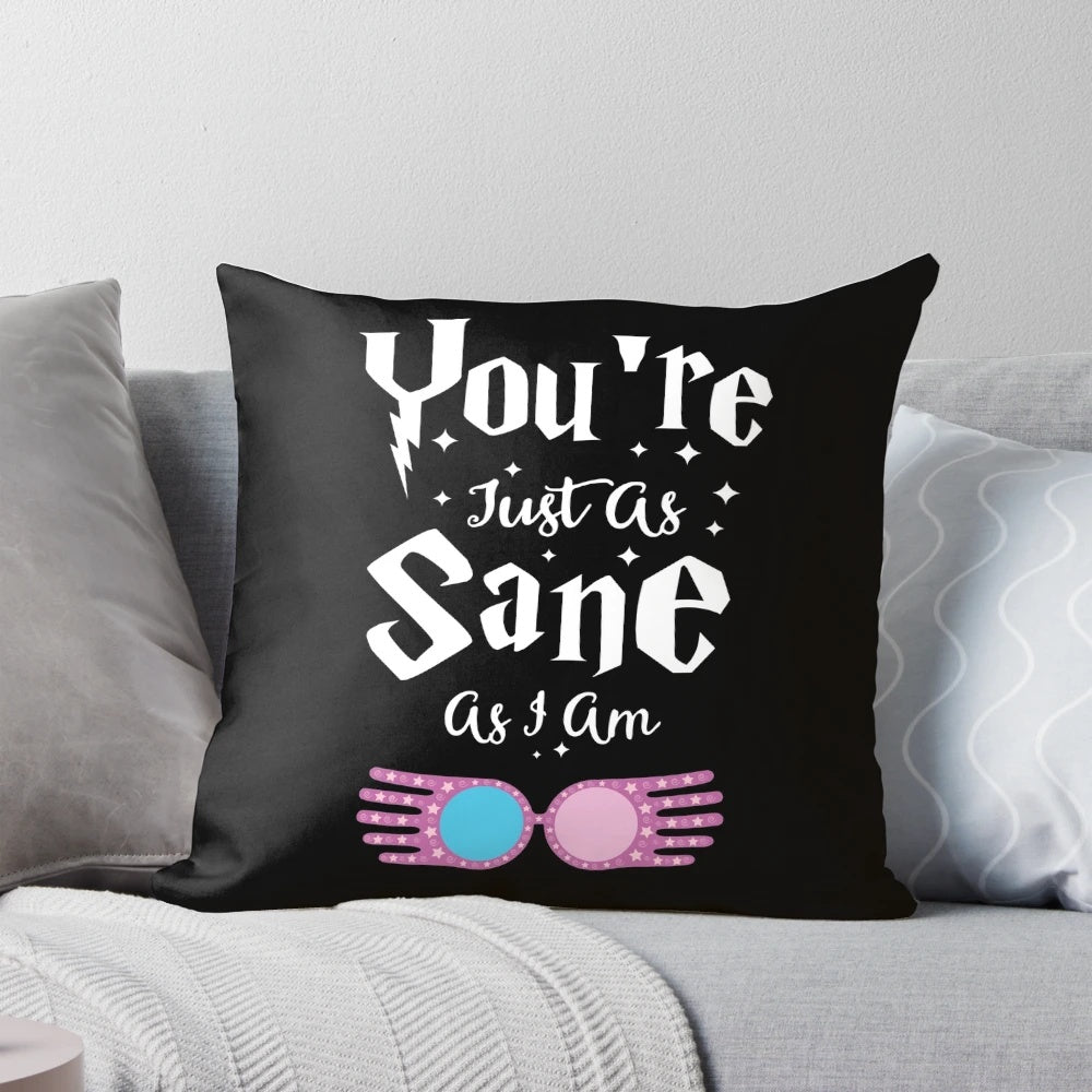 Whimsical Pillow with Luna Lovegood Inspired Wizard Glasses Design