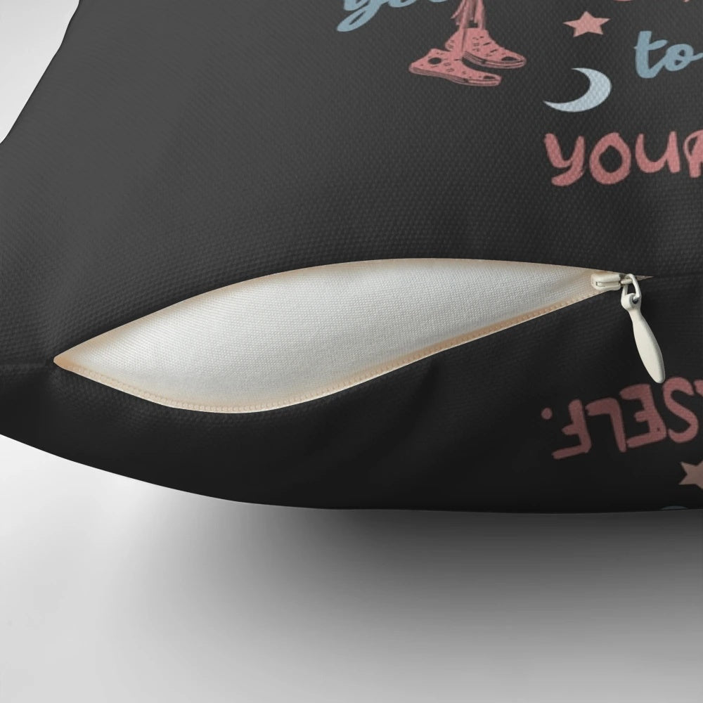 A plush, decorative pillow featuring the iconic wizard glasses of Luna Lovegood from the Harry Potter series.