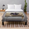 Cozy plush blanket with mox sapphire and black lotus design for magic the gathering fans