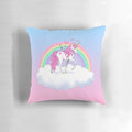 Soft, plush pink unicorn pillow with stars, perfect for adding a touch of whimsy to any room.
