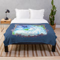 Plush blanket featuring the iconic fantasy creature, the unicorn