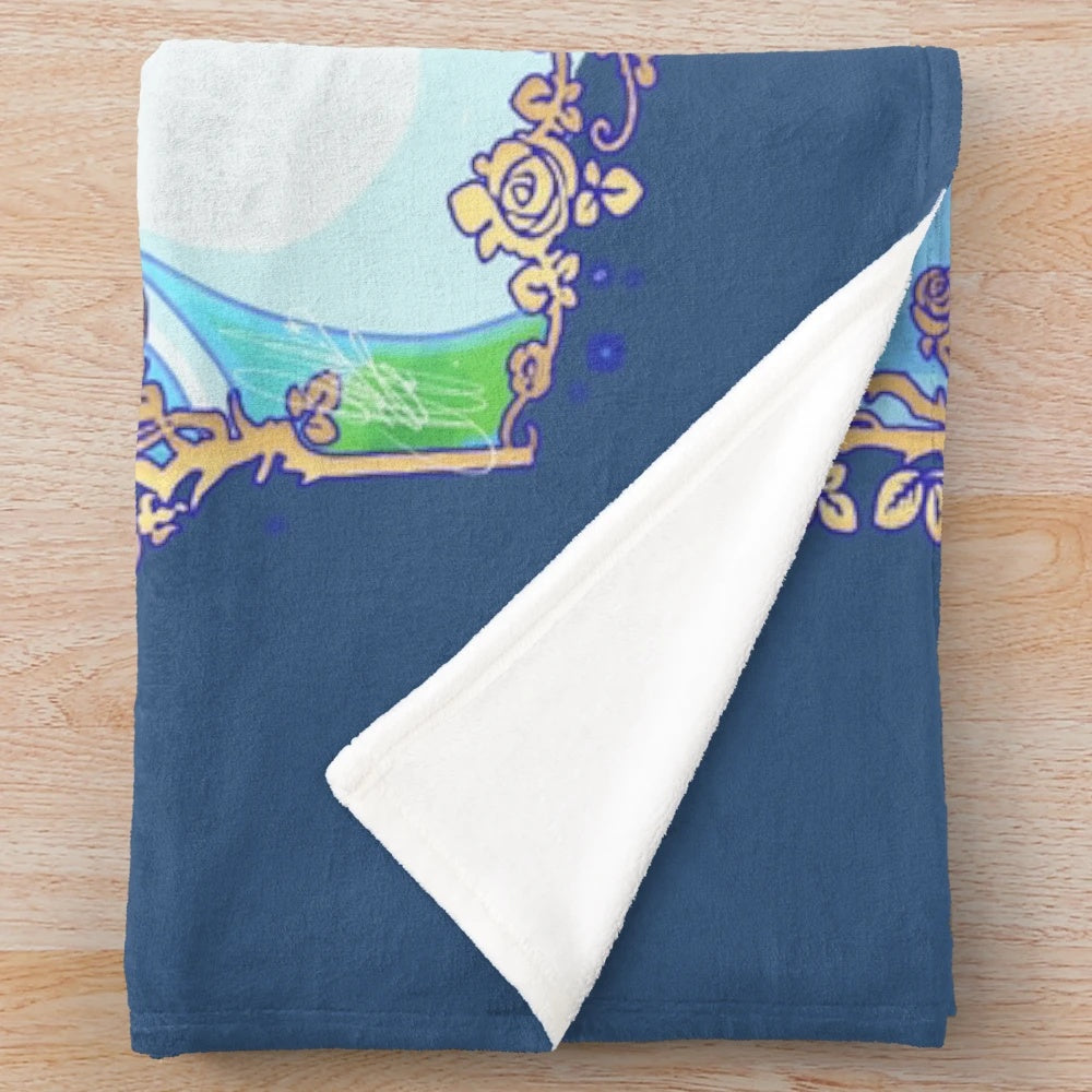 Plush blanket featuring the iconic fantasy creature, the unicorn