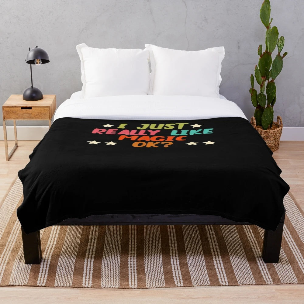 Cozy plush blanket featuring a magical and creative design