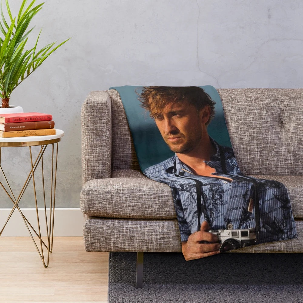 Tom Felton Draco Malfoy inspired plush blanket