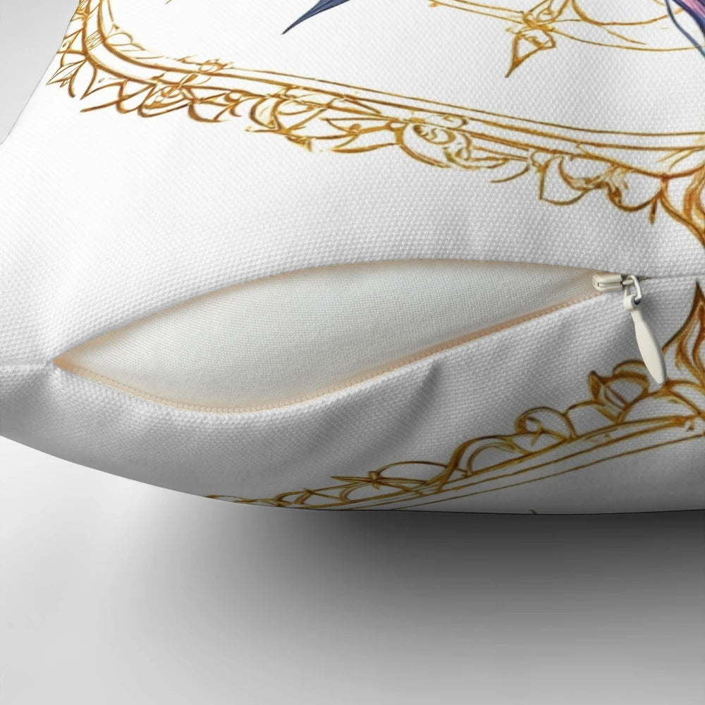 Intricate mandala design pillow with sacred geometry patterns for protection and positive energy.