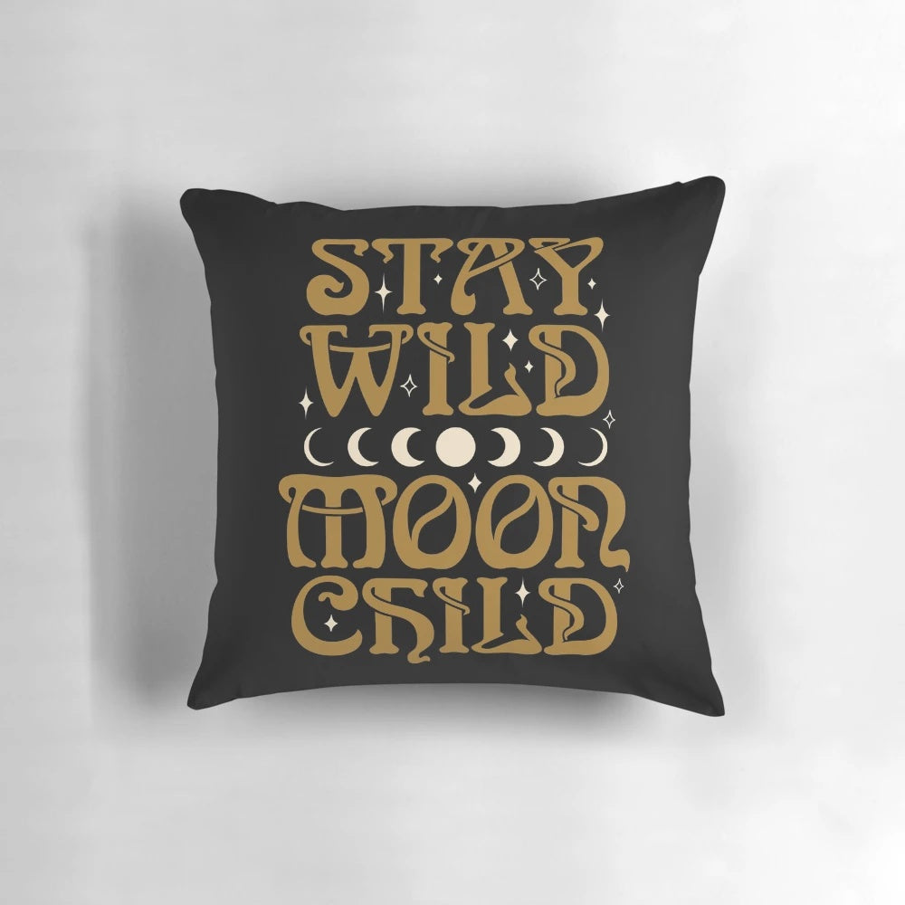 Stay Wild Moon Child Pillow - Witchy Astrology Decor for the Home