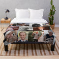 Tom Felton collage design on a plush blanket
