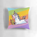 Unicorn-themed decorative pillow with the message "Believe in Yourself