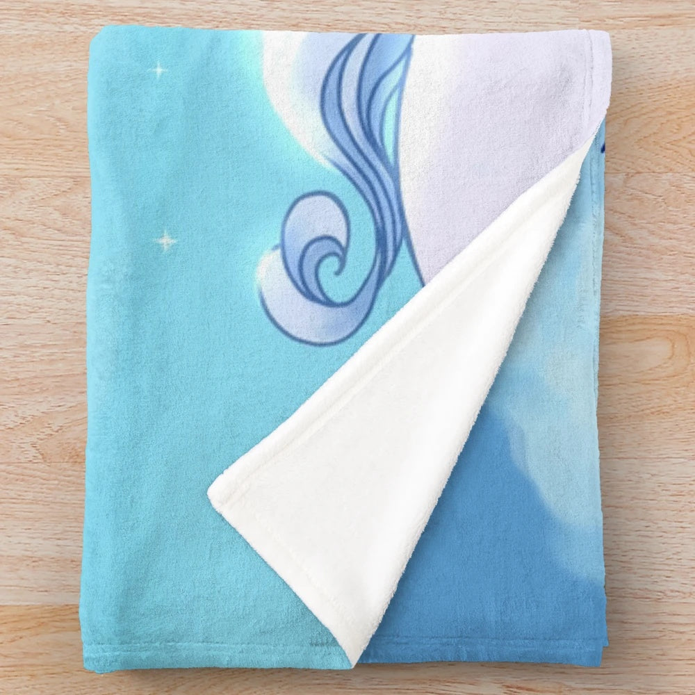 The Last Unicorn inspired unicorn plush blanket