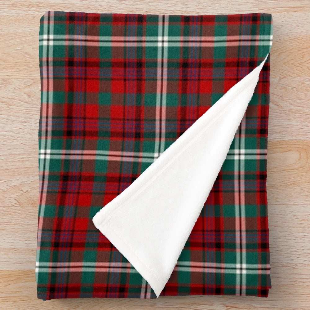 Maguire Inspired Red Tartan Plush Blanket