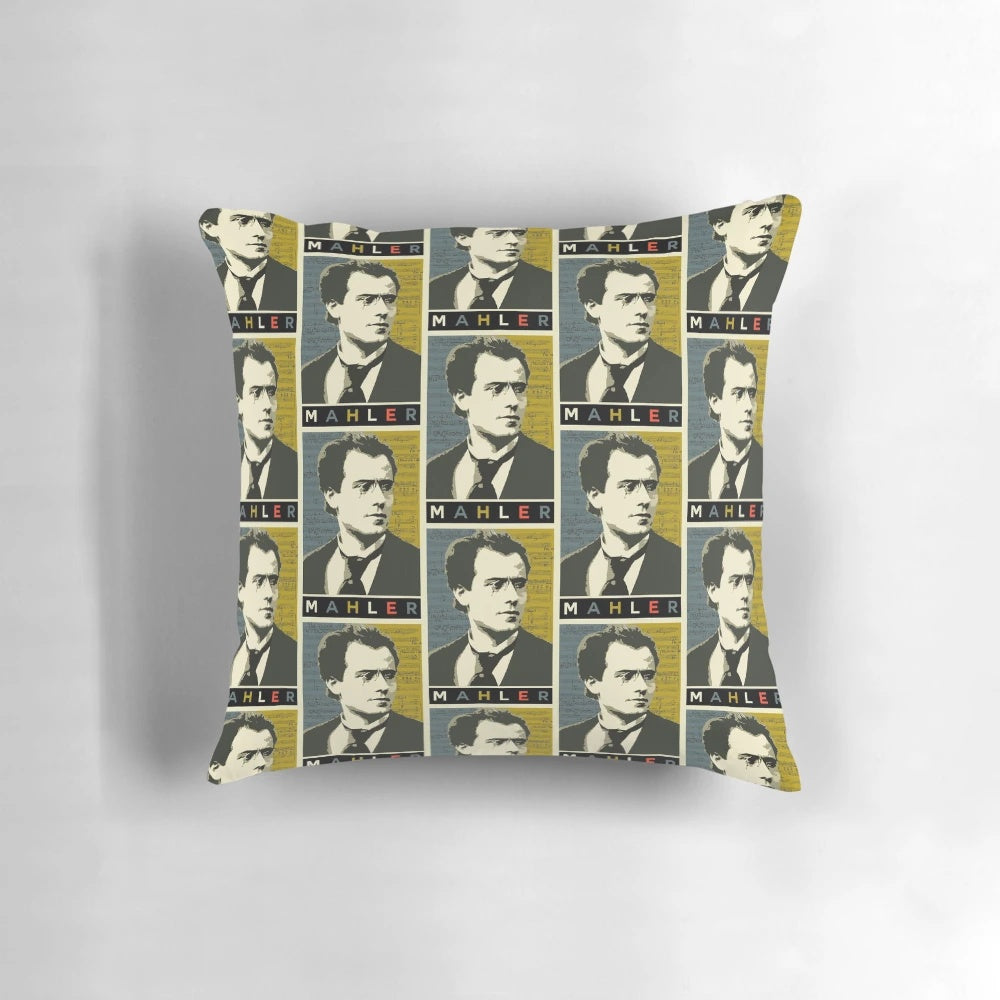 Mahler 5 Pillow featuring the iconic composer Gustav Mahler