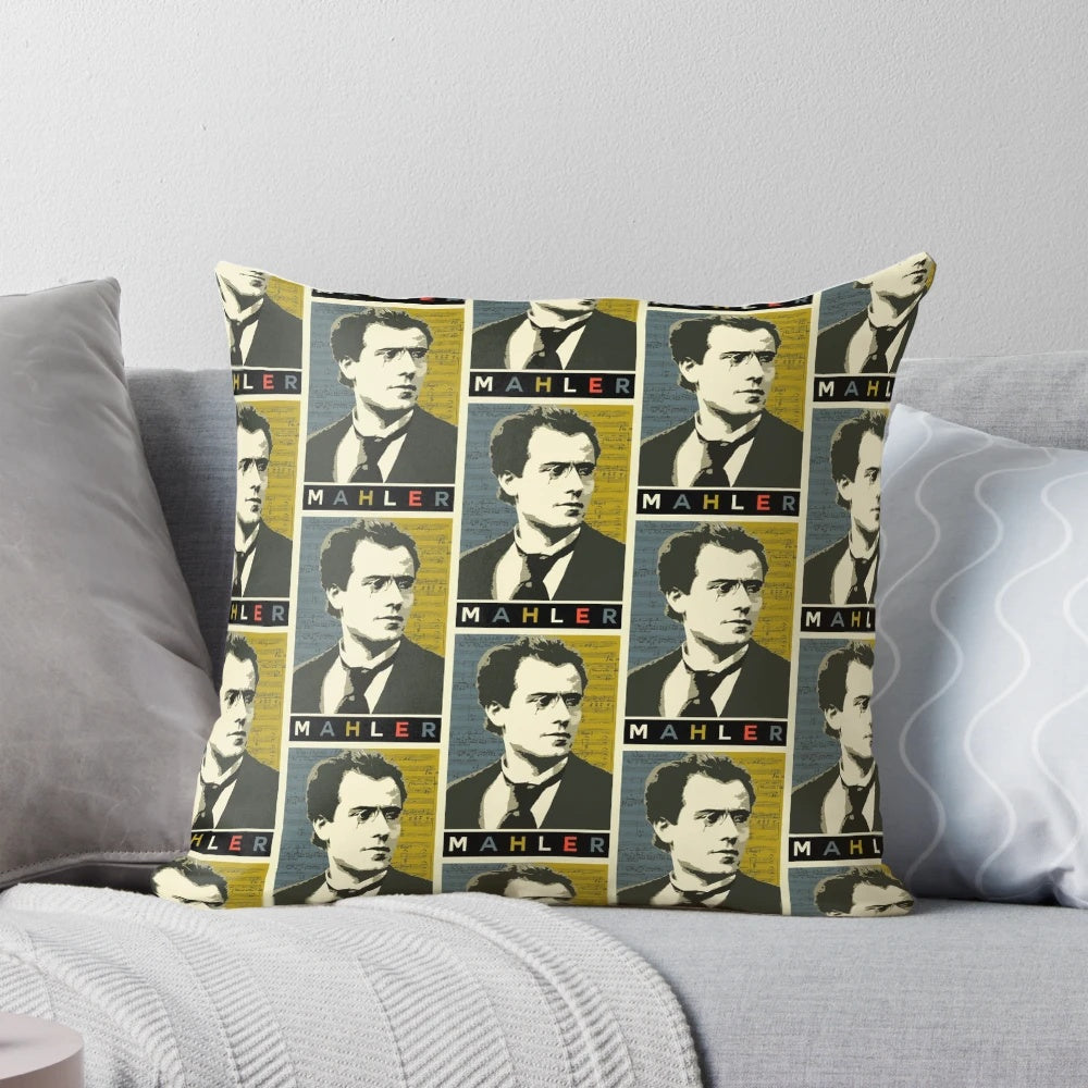 Mahler 5 Pillow featuring the iconic composer Gustav Mahler