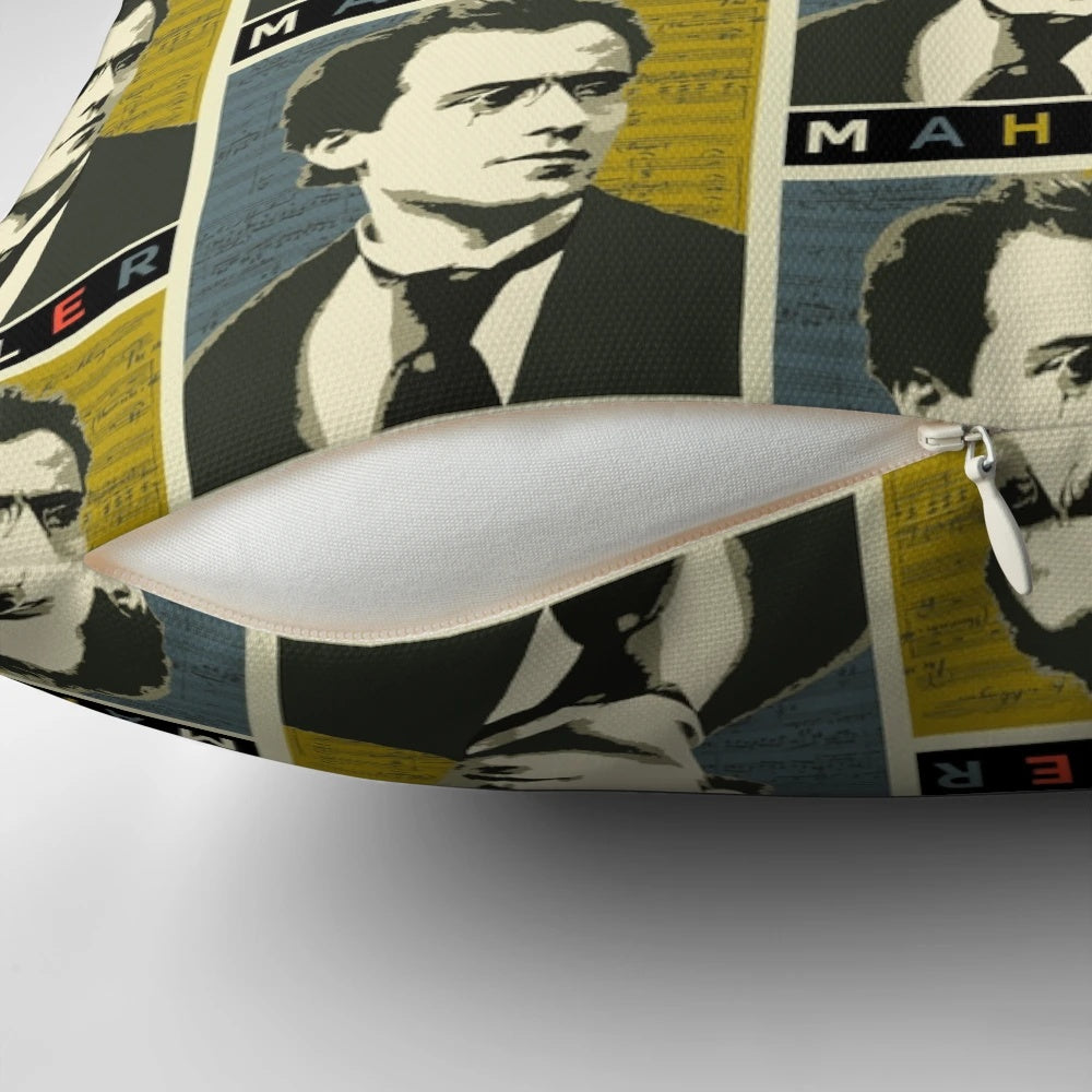 Mahler 5 Pillow featuring the iconic composer Gustav Mahler