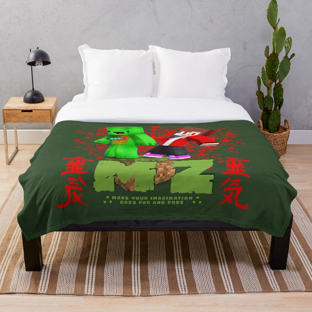 Maizen and Mikey Minecraft Plush Blanket