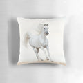 Stunning image of a beautiful Arabian stallion running freely in a natural setting