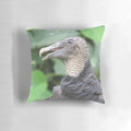 Black vulture decorative pillow featuring a realistic illustration of the majestic bird