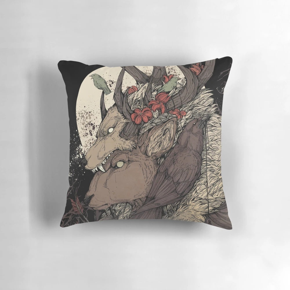 Elk King Pillow featuring a majestic elk design, perfect for nature-inspired home decor