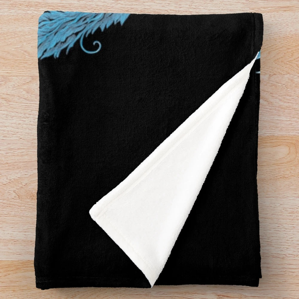 Detailed medieval fantasy eagle illustration on plush blanket