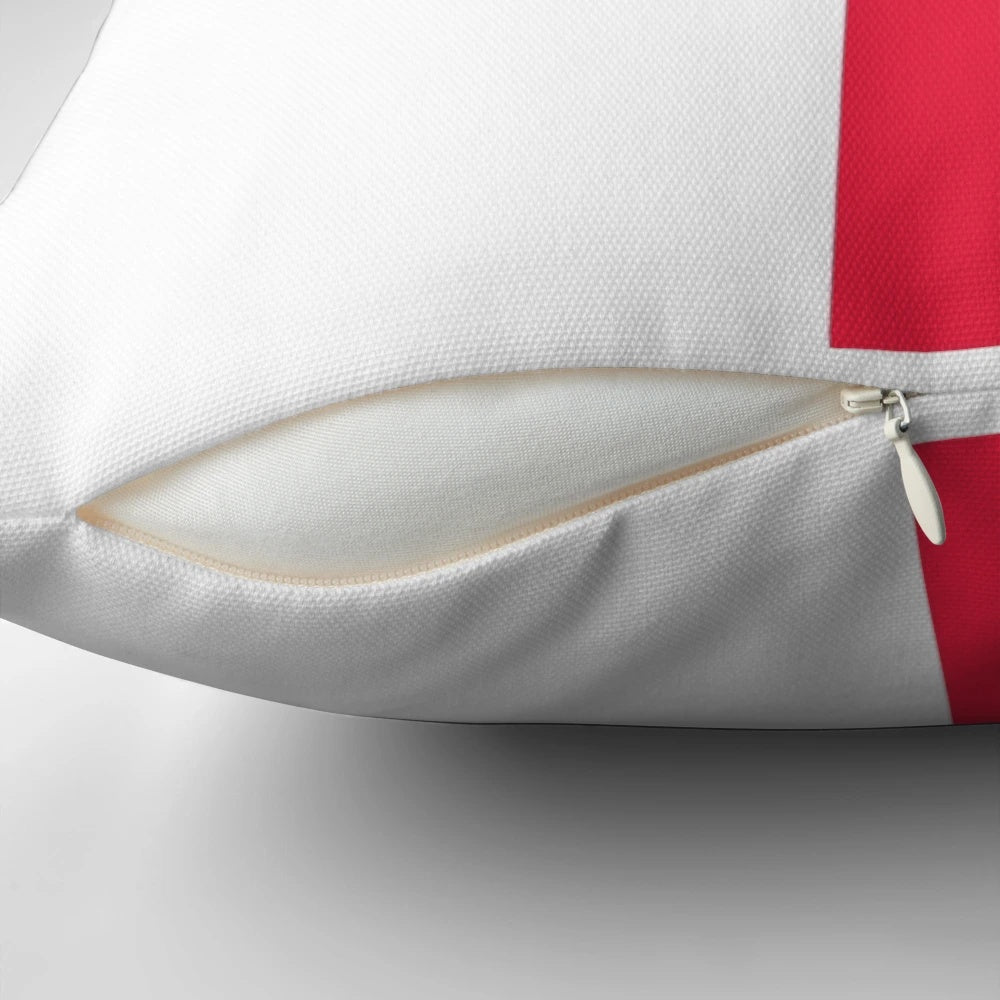 Decorative pillow featuring the iconic Royal White Ensign flag of Great Britain