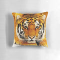 Soft and cozy Siberian tiger pillow featuring the majestic Amur tiger in a wilderness setting