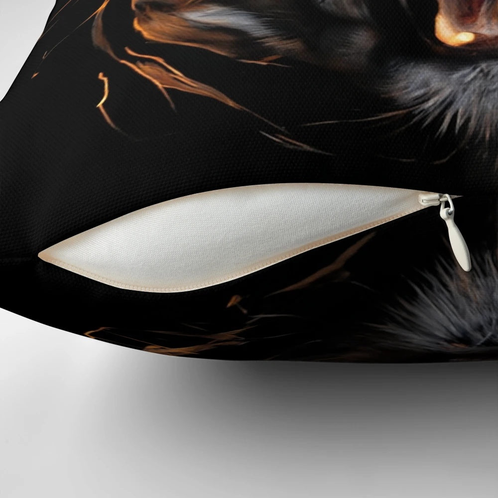 Magnificent tiger resting on a plush pillow, perfect for nature lovers