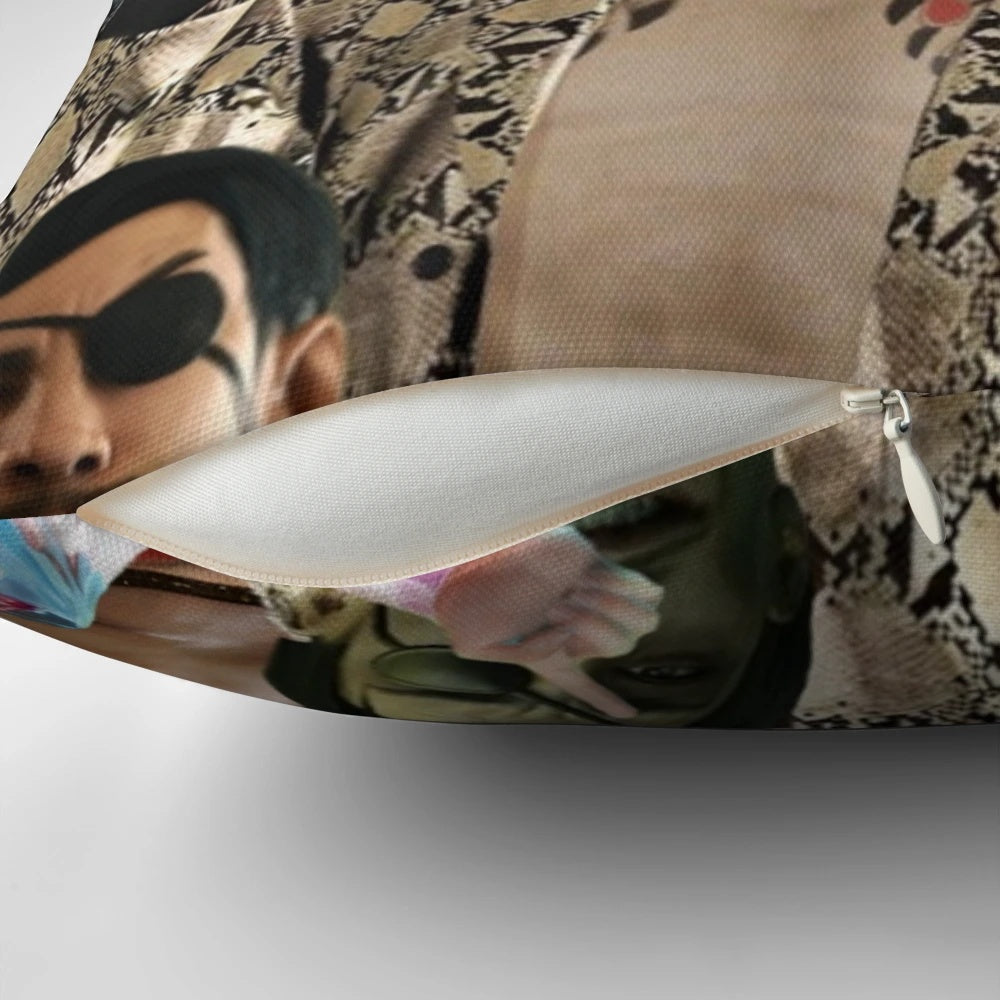 Plush pillow featuring Goro Majima, a popular character from the Yakuza game series