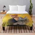Majin Vegeta inspired plush blanket with dragon ball z character design
