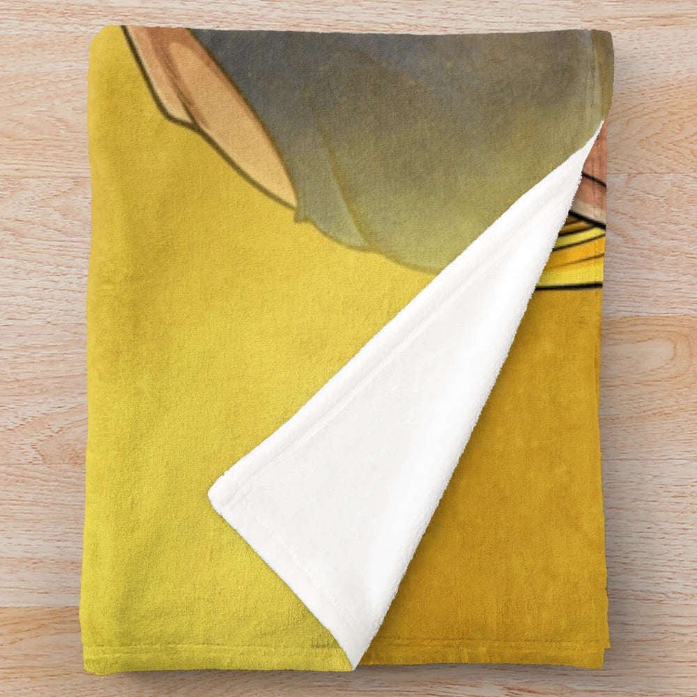Majin Vegeta inspired plush blanket with dragon ball z character design
