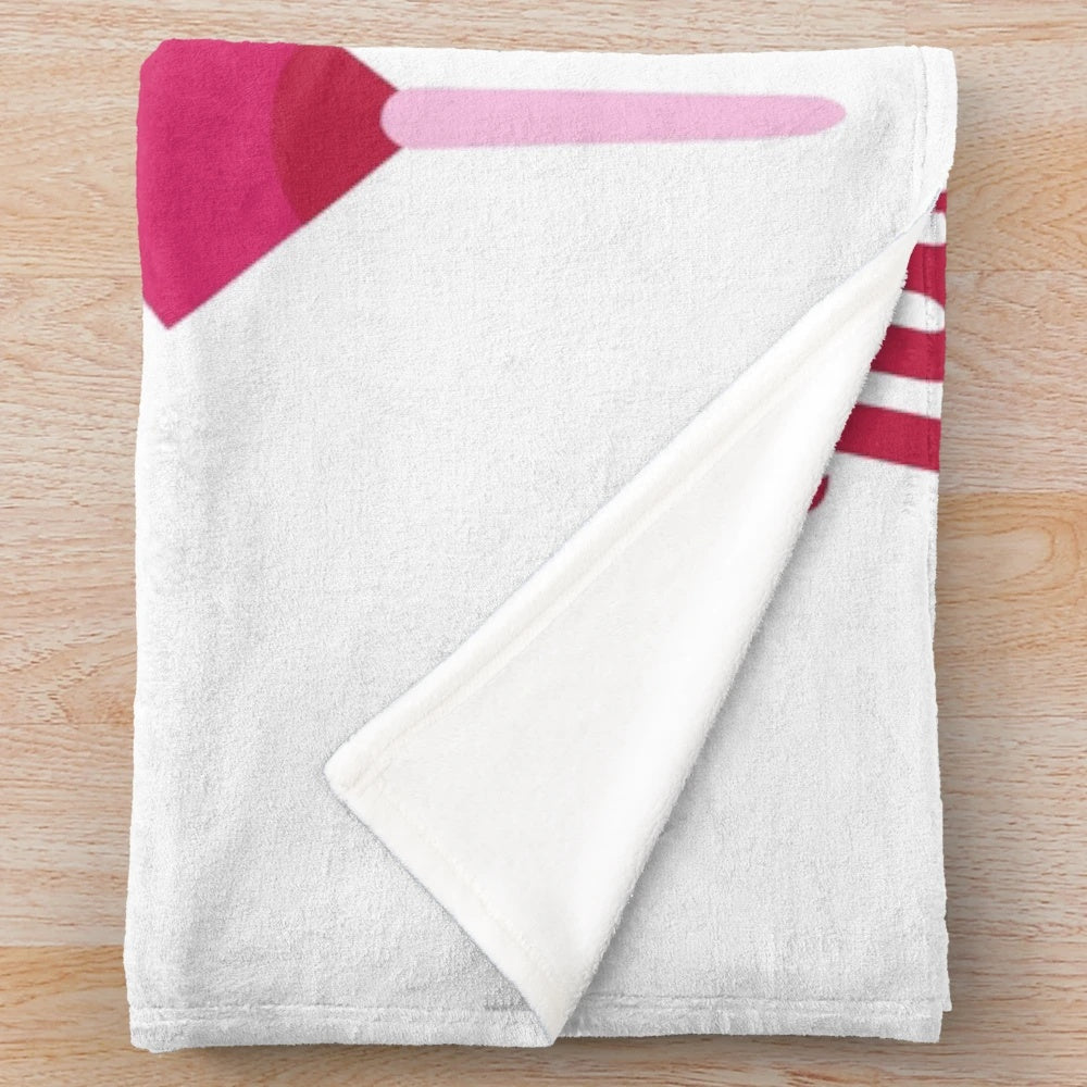 Makeup lover plush blanket with pink, girly, and aesthetic design