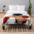 Makunouchi Ippo inspired plush blanket featuring characters from the boxing anime Hajime no Ippo