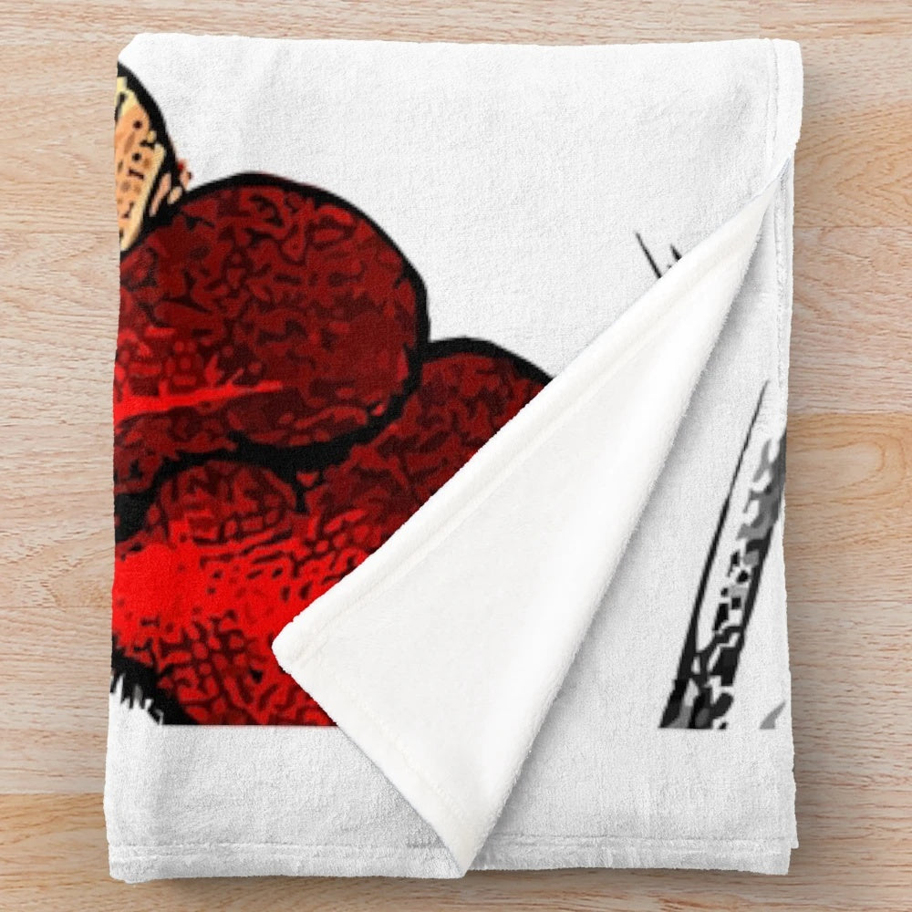 Makunouchi Ippo inspired plush blanket featuring characters from the boxing anime Hajime no Ippo
