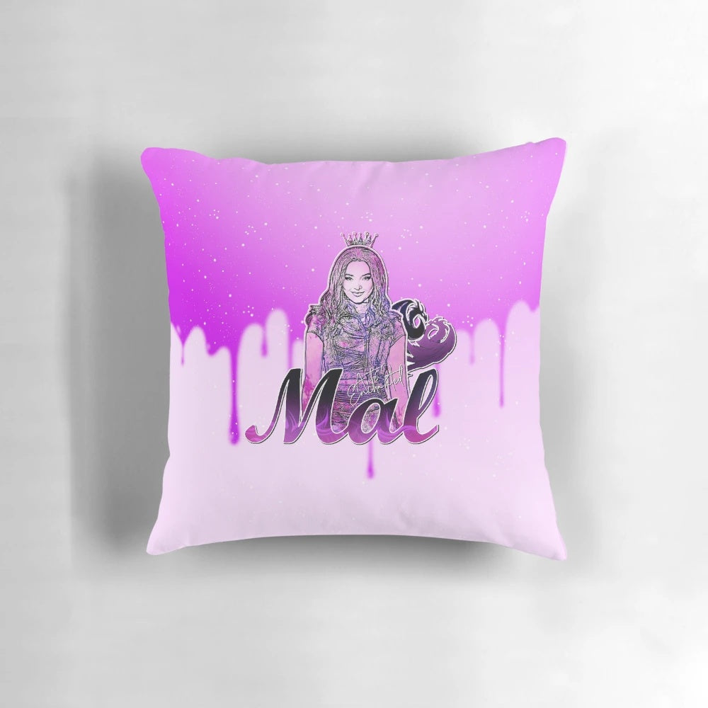 Mal Descendants Purple Pretty Girl Pillow with Dove Cameron Inspired Design