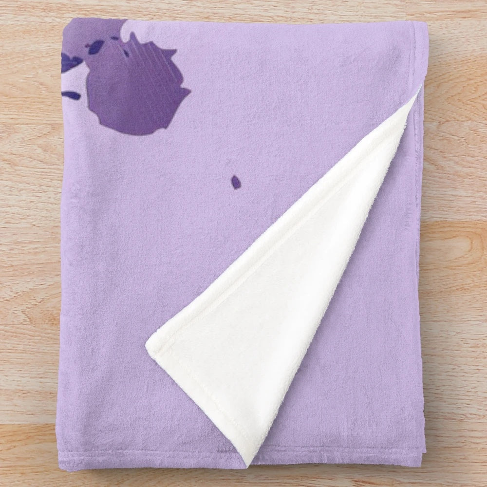 Mal from Descendants 3 inspired plush blanket in purple and blue colors