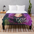 Mal Inspired Purple and Pink Princess Plush Blanket