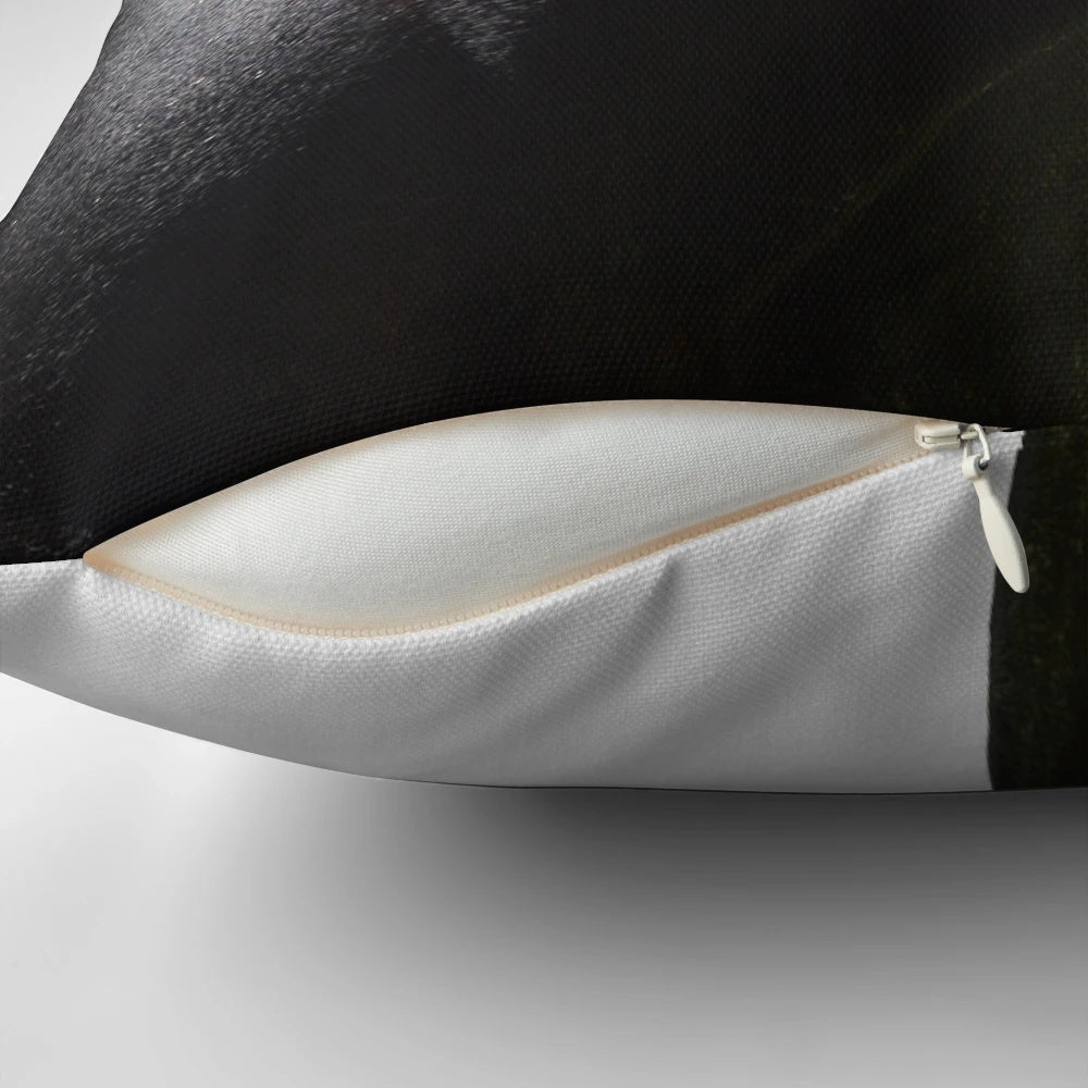 Soft and plush pillow featuring a detailed illustration of a Malayan tapir, a unique zoo animal.