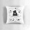 Malec inspired quotes printed on a decorative throw pillow or cushion.