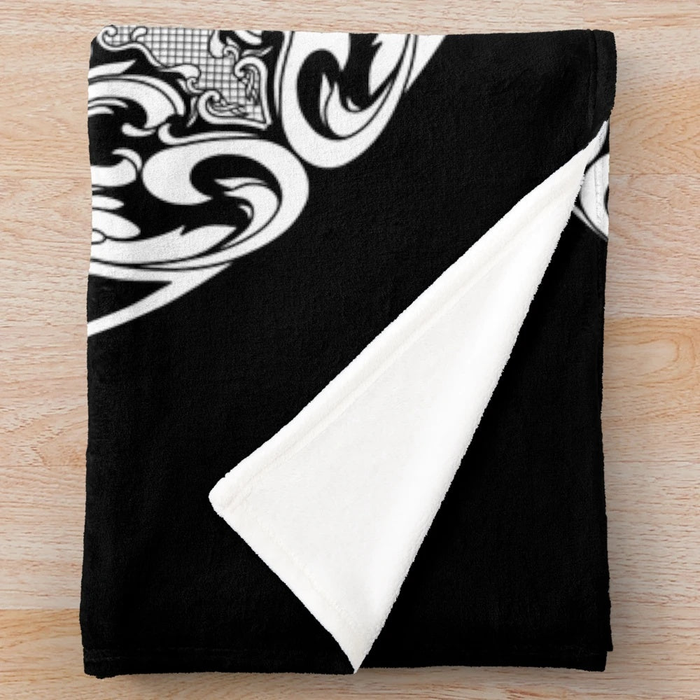 Malkavian-inspired plush blanket with vampire the masquerade clan symbol