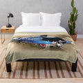 Mallard inspired plush blanket with image of the legendary LNER Class A4 steam locomotive