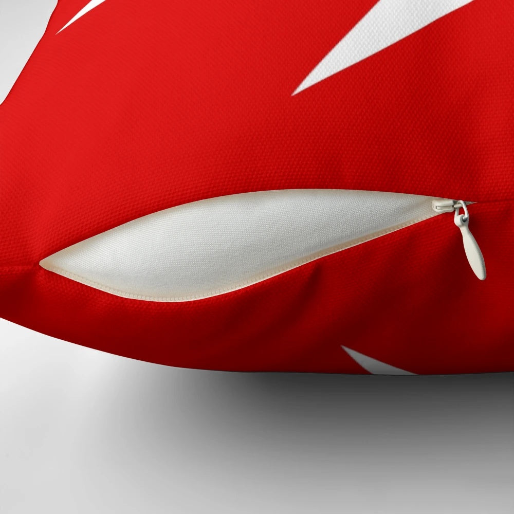 Vibrant Maltese Cross Flag Pillow featuring the national flag of Malta