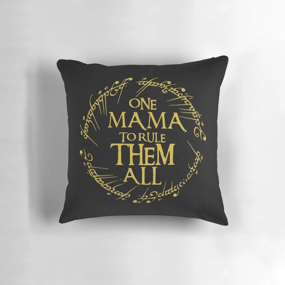 Mama Bear Christmas Pillow with Lord of the Rings and The Hobbit Design