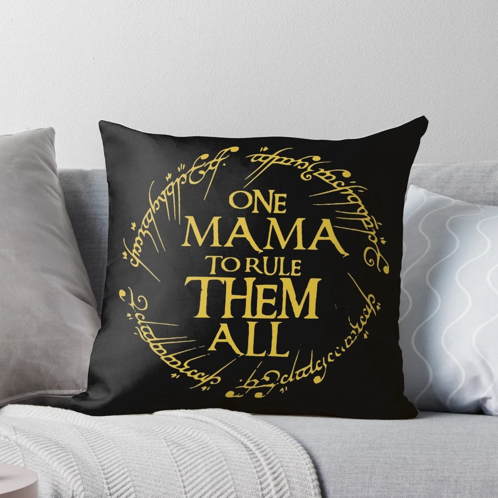 Mama Bear Christmas Pillow with Lord of the Rings and The Hobbit Design