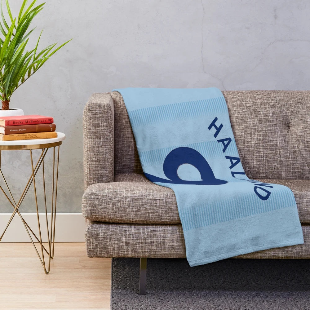 Manchester City Haaland 9 inspired plush blanket
