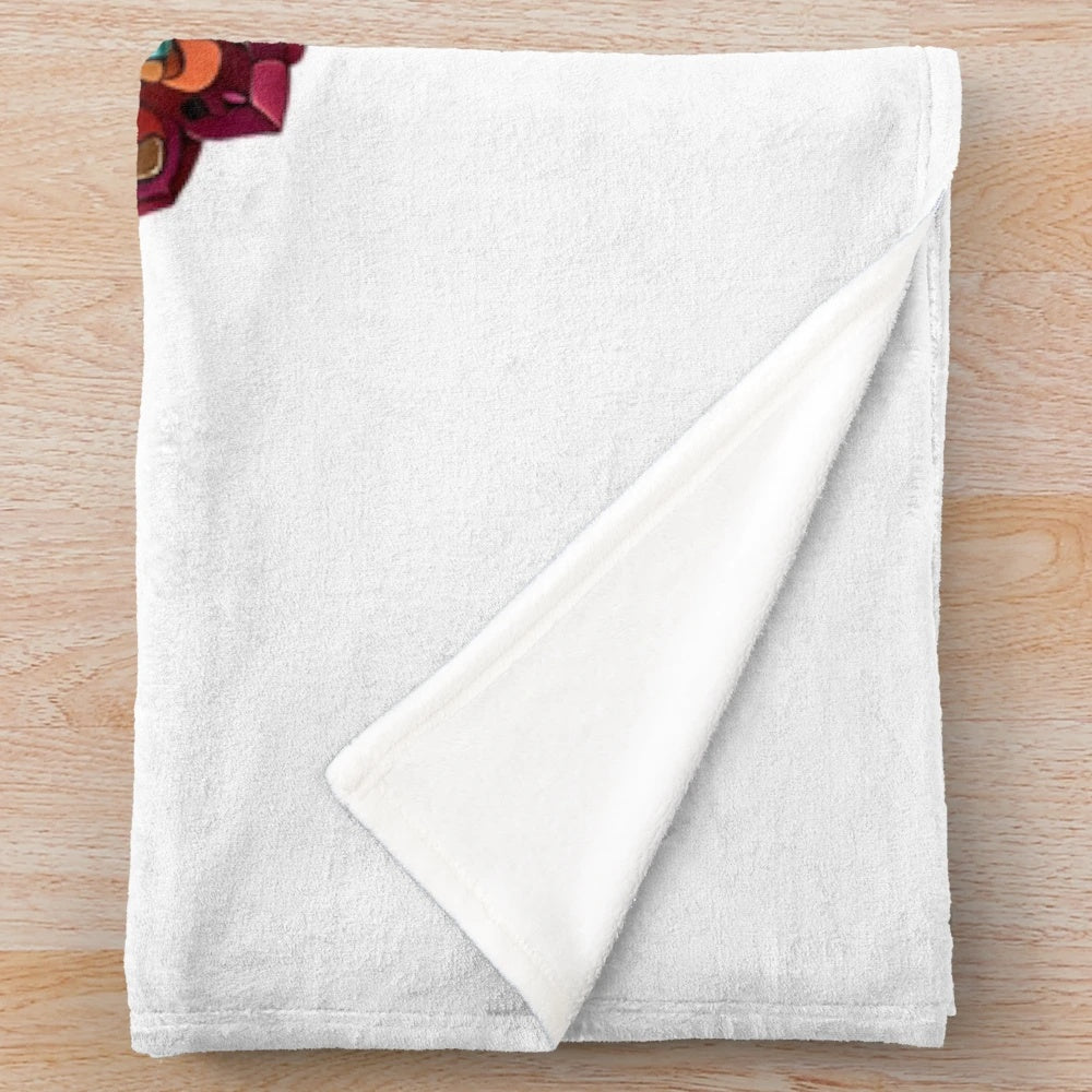Mandala art inspired plush blanket with intricate patterns