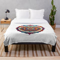 Mandala art plush blanket featuring intricate patterns and spiritual design
