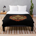Mandala-patterned plush blanket with Zelda-inspired design