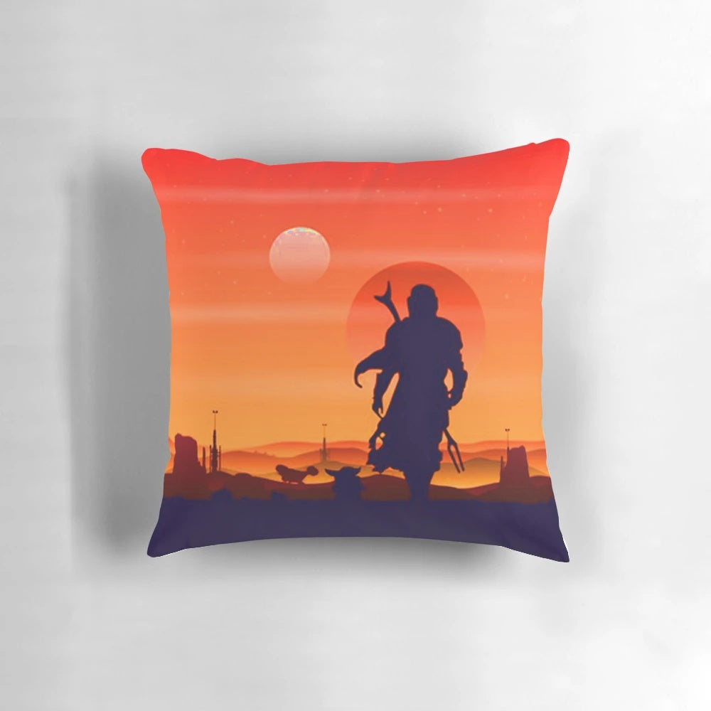 Ranger Orange Work Pillow with Mandalorian-inspired design for comfort and support.