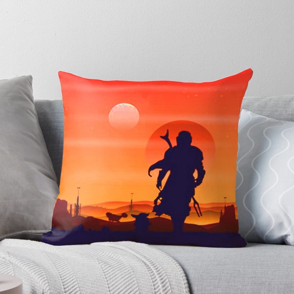 Ranger Orange Work Pillow with Mandalorian-inspired design for comfort and support.