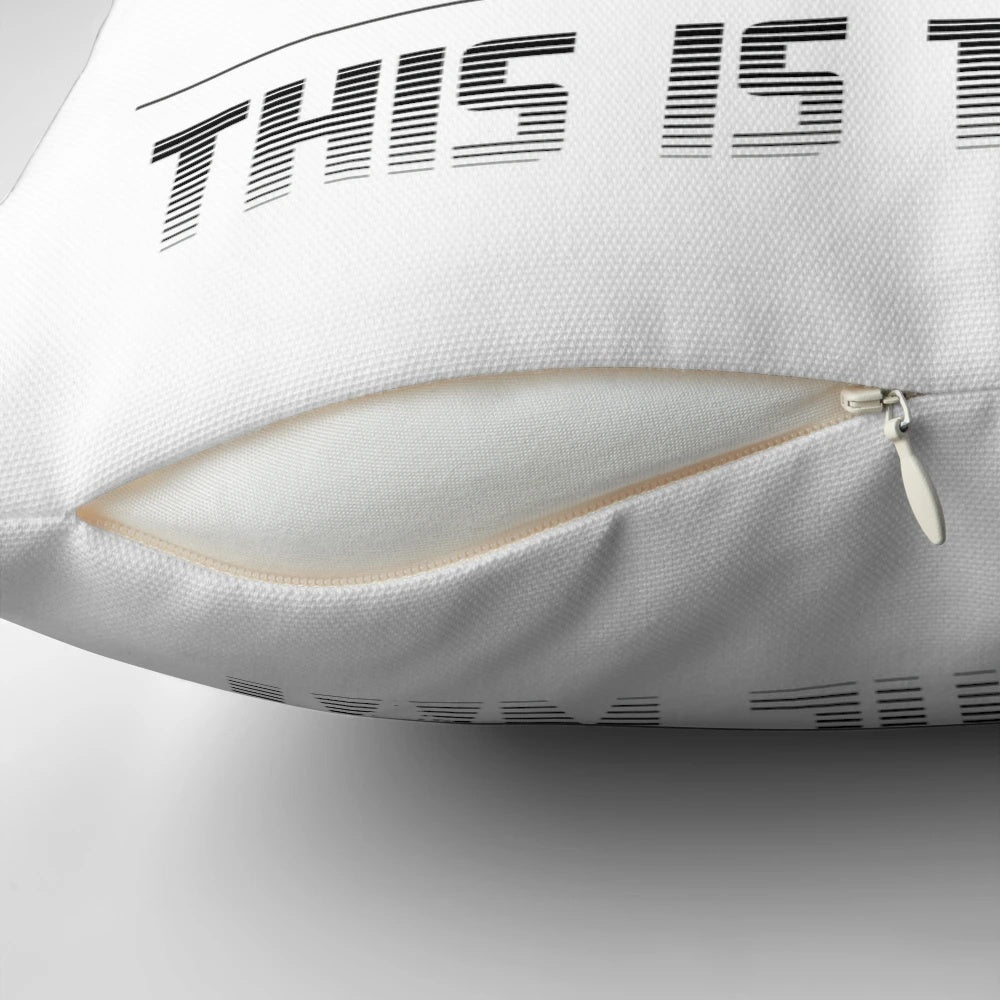 Mandalorian "This Is The Way" Silhouette Throw Pillow featuring Baby Yoda